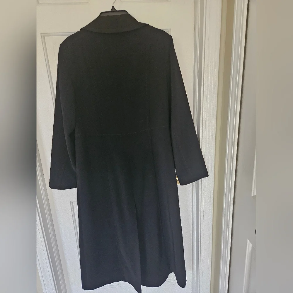 Pendleton Black Trench Coat Classic Wool Blend - Picture 2 of 2